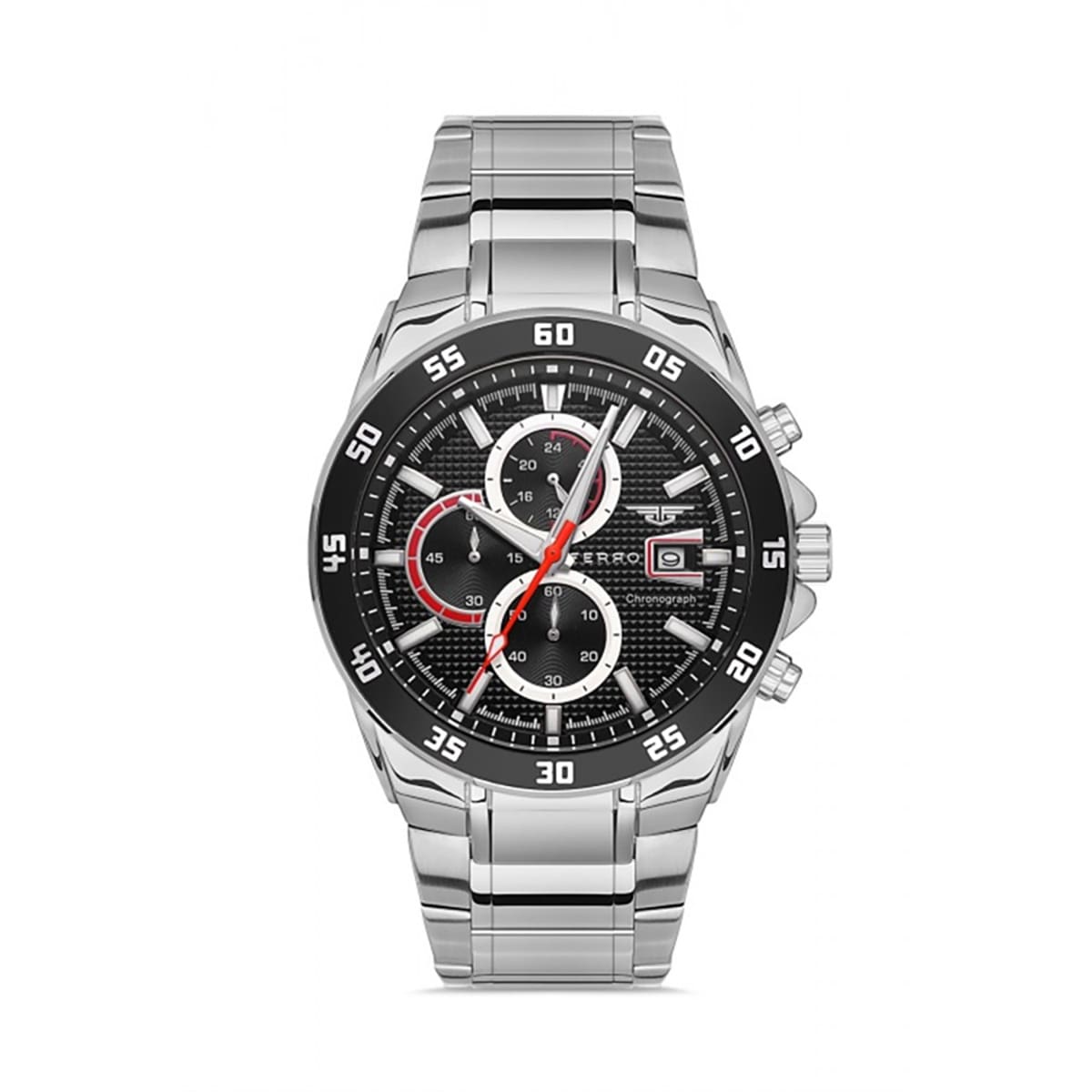 MONTRE FERRO HOMME CHRONO ACIER